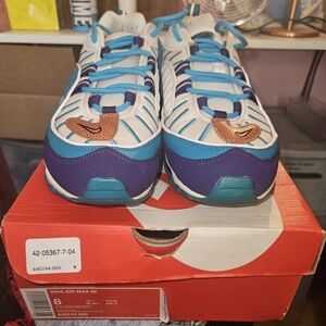 Nike Air Max Blue and White Shoes